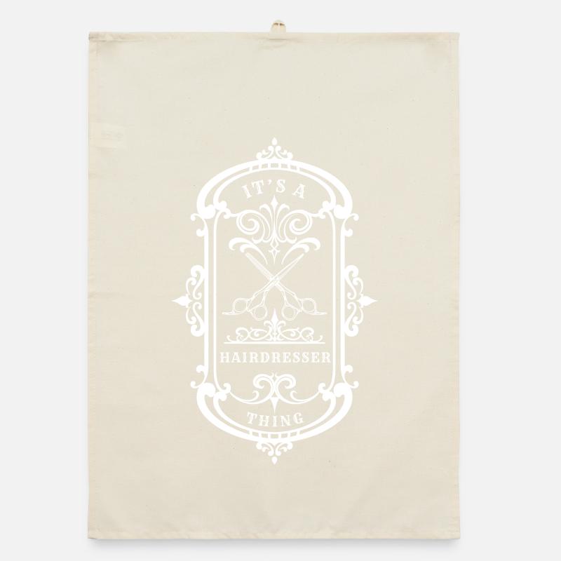 Friseur-Zitat Ein Friseur-Ding Organic Geschirrtuch