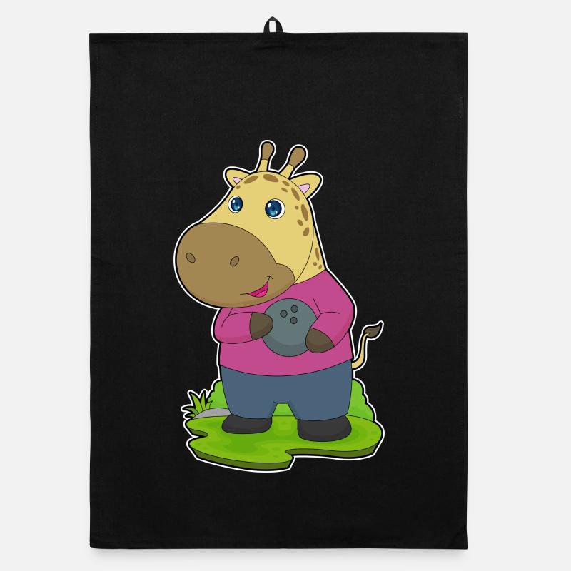 Girafe Bowling Boule de bowling Torchon bio