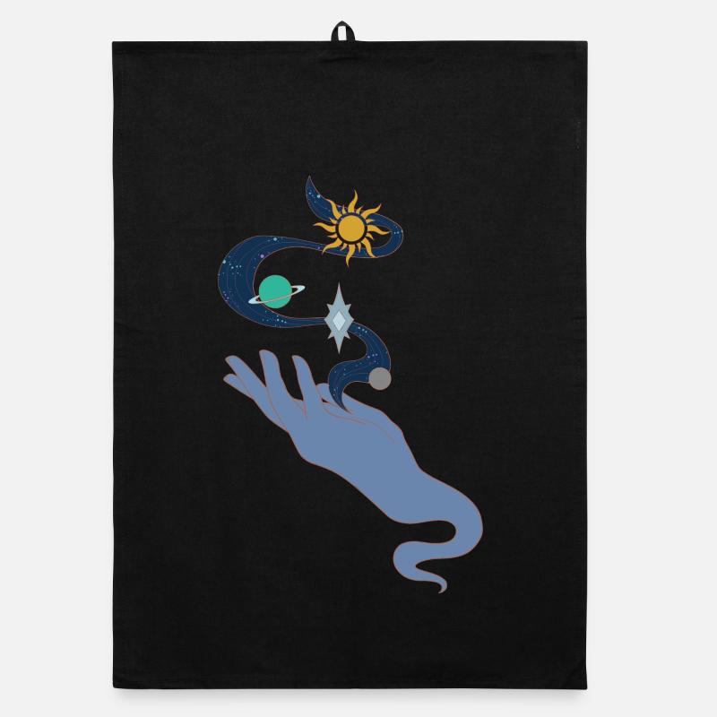 Universe in hand colour Organic Geschirrtuch