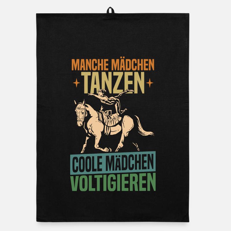 fille cool voltige équitation Torchon bio