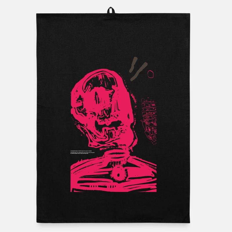 Romantic Skull Organic dish towel