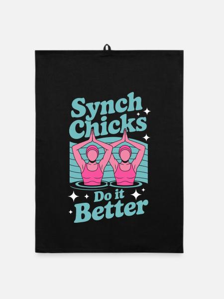 Natation synchronisée Natation artistique Sports nautiques - Torchon bio - noir - Devant