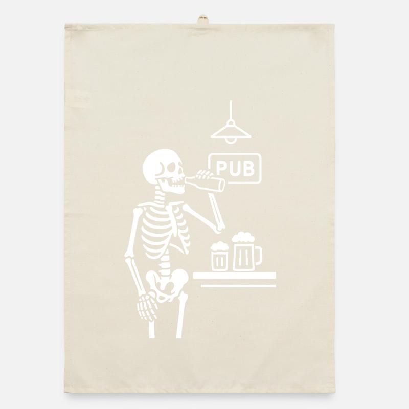 Toast Pub Squelette Torchon bio