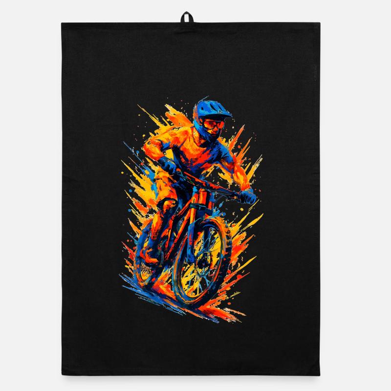 Mountainbiking Mountainbiker MTB cool Geschenk Organic Geschirrtuch