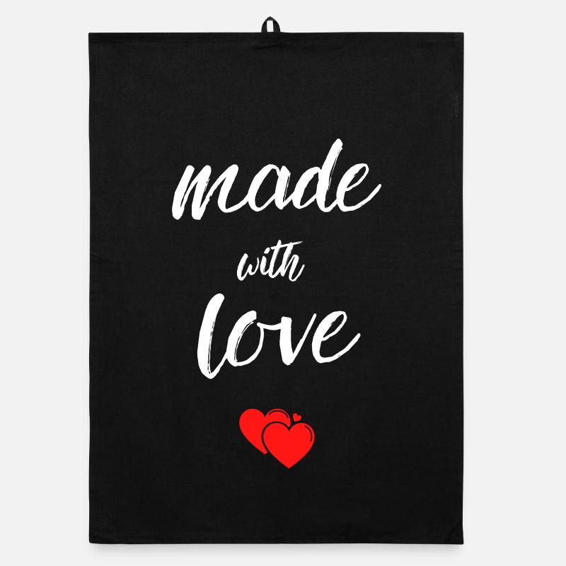 Made with Love Hearts Organic Geschirrtuch