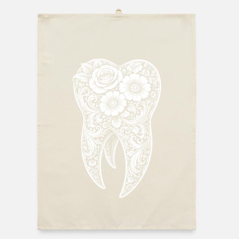 Conception d’ornement en fleurs de dents Torchon bio