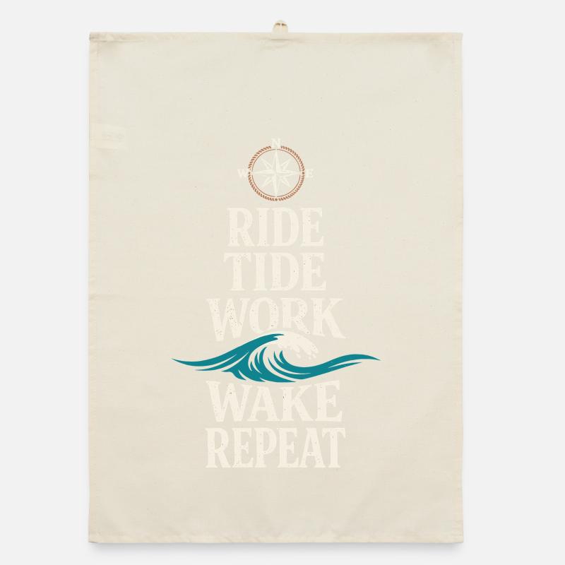 Seamanship Gift for Deckhand Ocean Work Organic dish towel