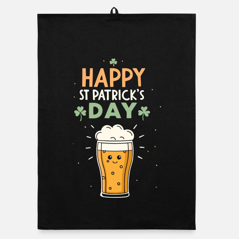Happy St. Patrick's Pint Organic dish towel