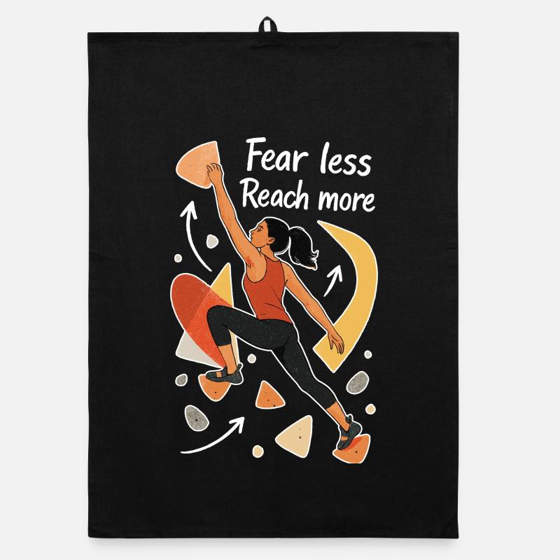 Motivation pour le bloc – Moins de peur. Atteindre plus de portes. Torchon bio