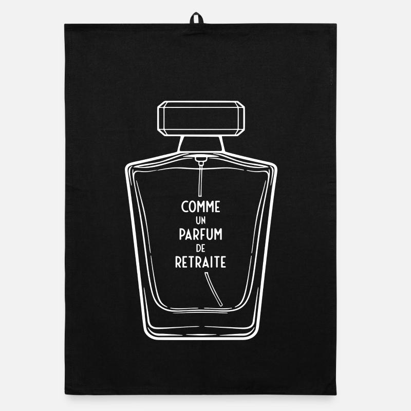 Parfum de Retraite Homme (texte blanc) Torchon bio