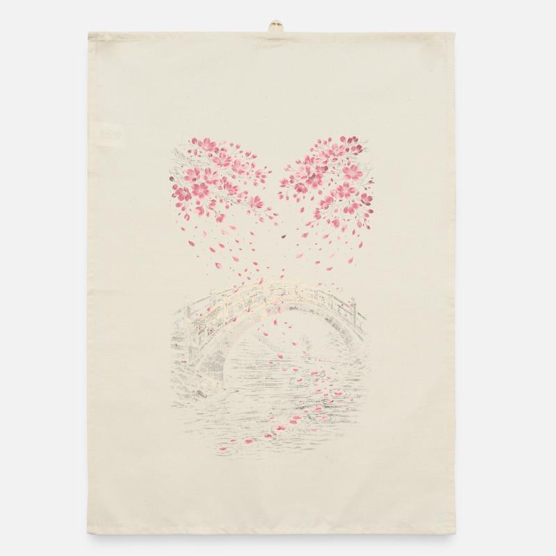 Cherry Blossom Sakura Cherry Blossom Organic dish towel