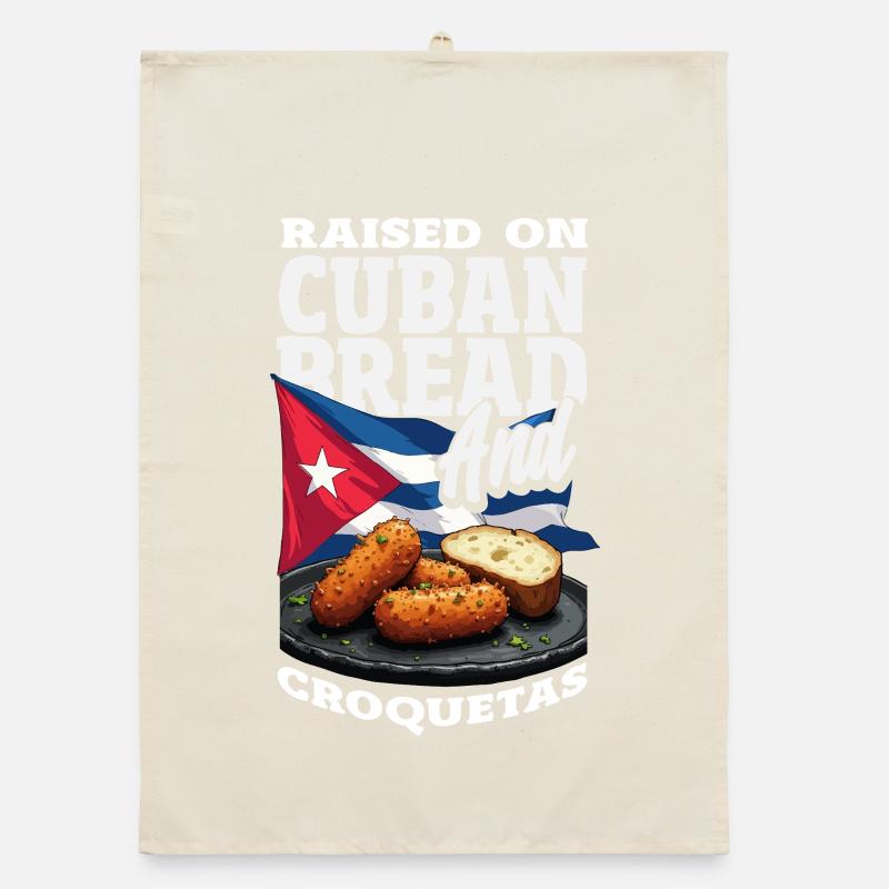 Cuba Pride & Home - Design du drapeau de Cuba Torchon bio