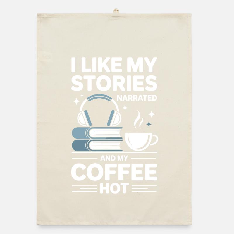 Coffee Lover Audiobook Passion Gift Organic dish towel