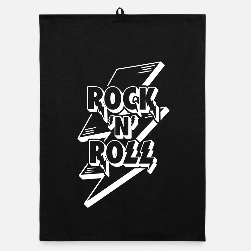 Rock 'n' Roll Lightning Bolt 3D-Logo Organic Geschirrtuch