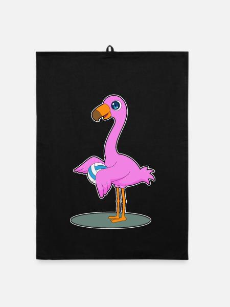 Joueur de volley-ball Flamingo Volley-ball - Torchon bio - noir - Devant