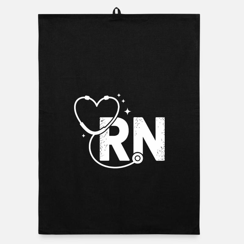 Herzloop RN Logo mit Sternen Organic Geschirrtuch