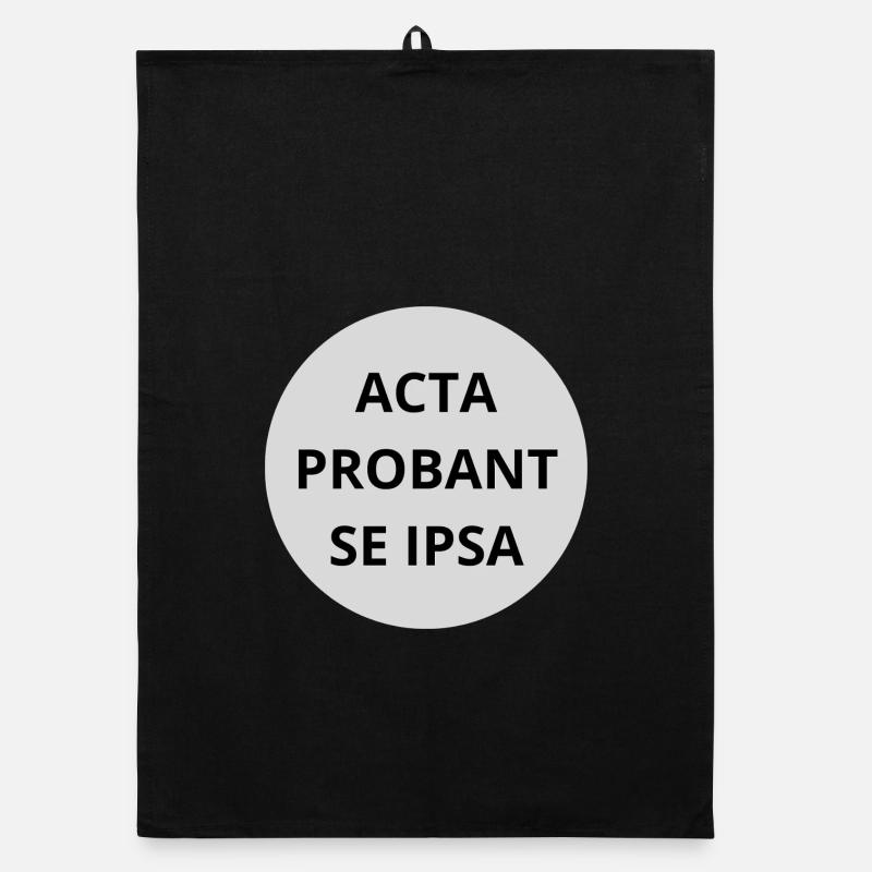 Acta probant se ipsa - Organic dish towel - black