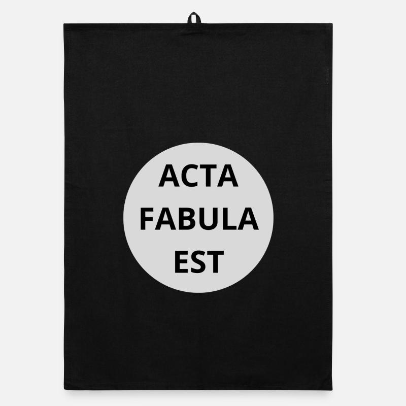 Acta Fabula Est - Torchon bio - noir