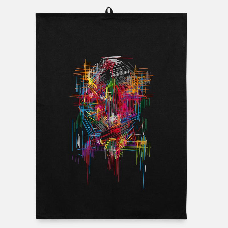 Scifi architecture head Organic dish towel