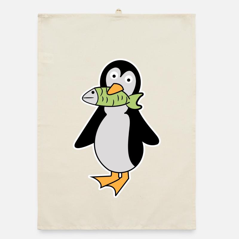 Süß Pinguin Vogel Tier Seevogel Arktis Organic Geschirrtuch