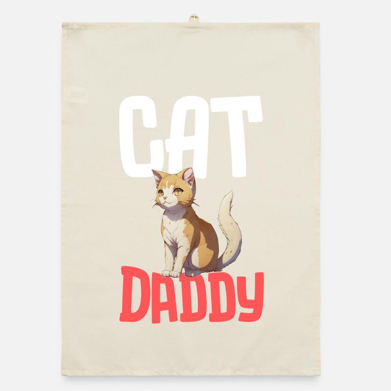 Cat Daddy: Robust Typography Organic dish towel