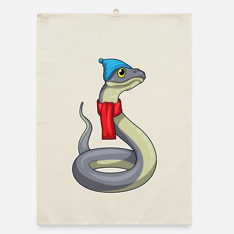 Chapeau d’hiver en forme de serpent Torchon bio