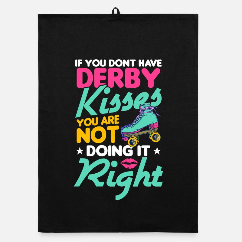 Roller Skate Design Organic dish towel