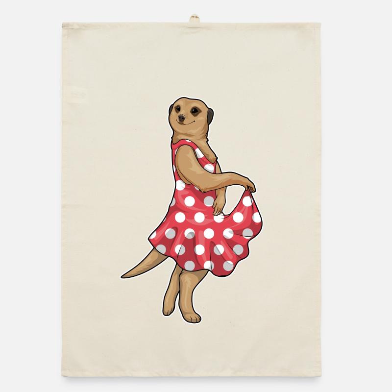 Erdmännchen Polka Dots Kleid Organic Geschirrtuch