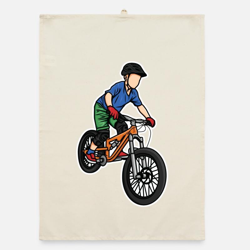 Drôle de vélo de montagne garçon Torchon bio