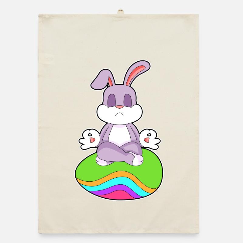 Bunny Easter Meditation Organic dish towel