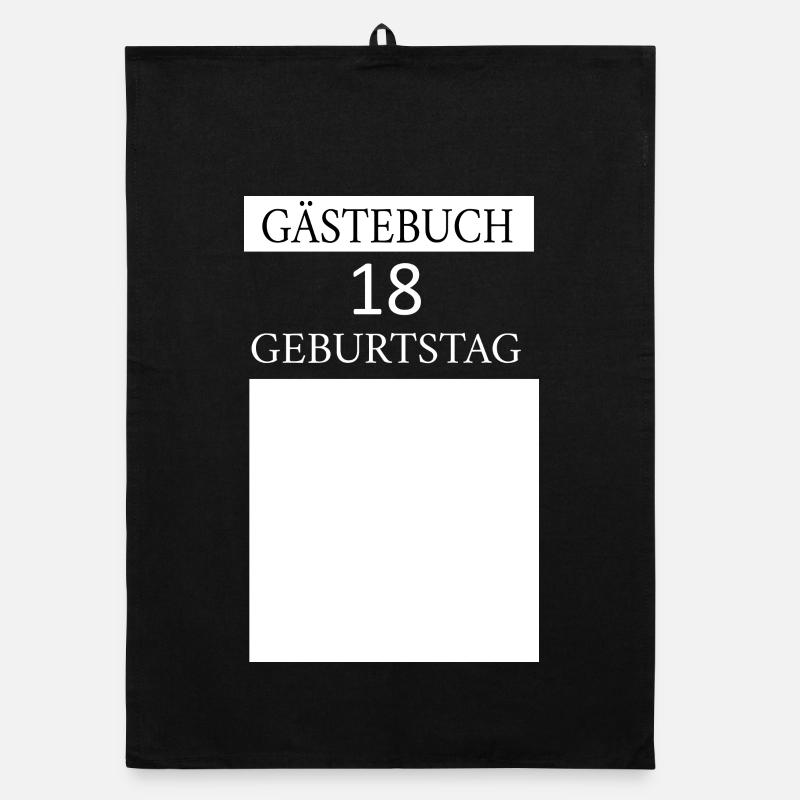 Gästebuch 18. Geburtstag Organic Geschirrtuch