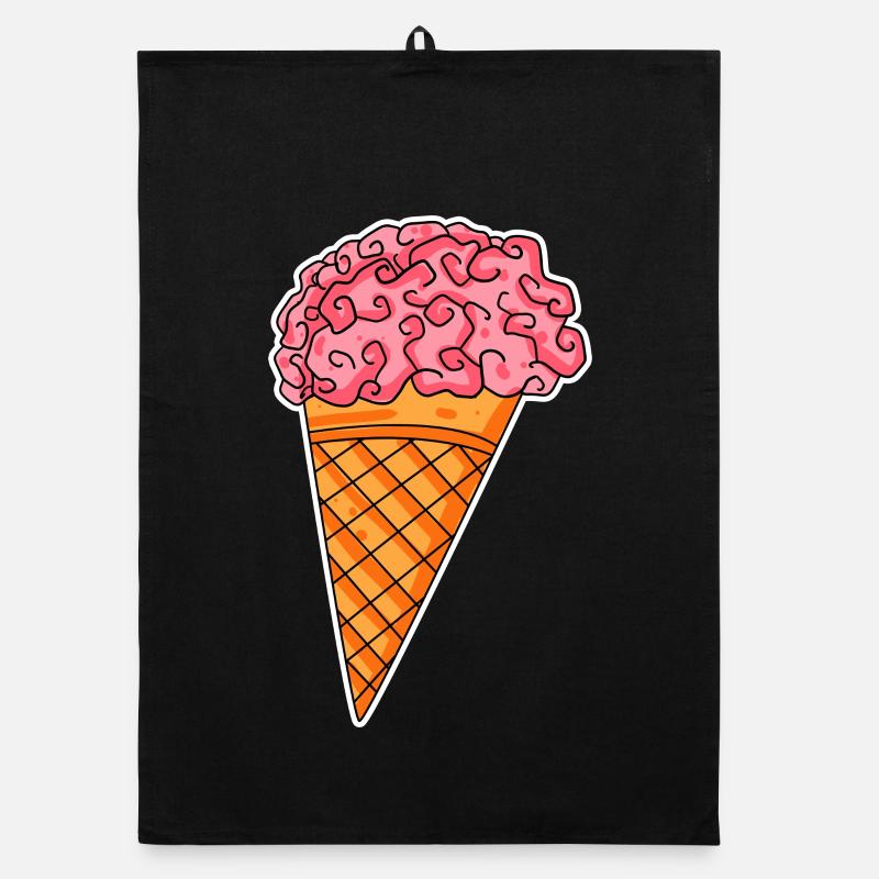 Halloween du cerveau de glace Torchon bio