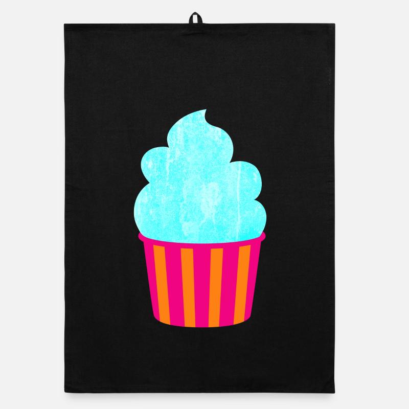 Glace Glace Coupe à Glace Strips Cyan Crème Glacée D’été Torchon bio