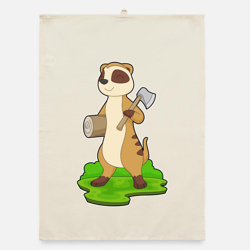 Forêt de la Hache du Bûcheron Suricate Torchon bio