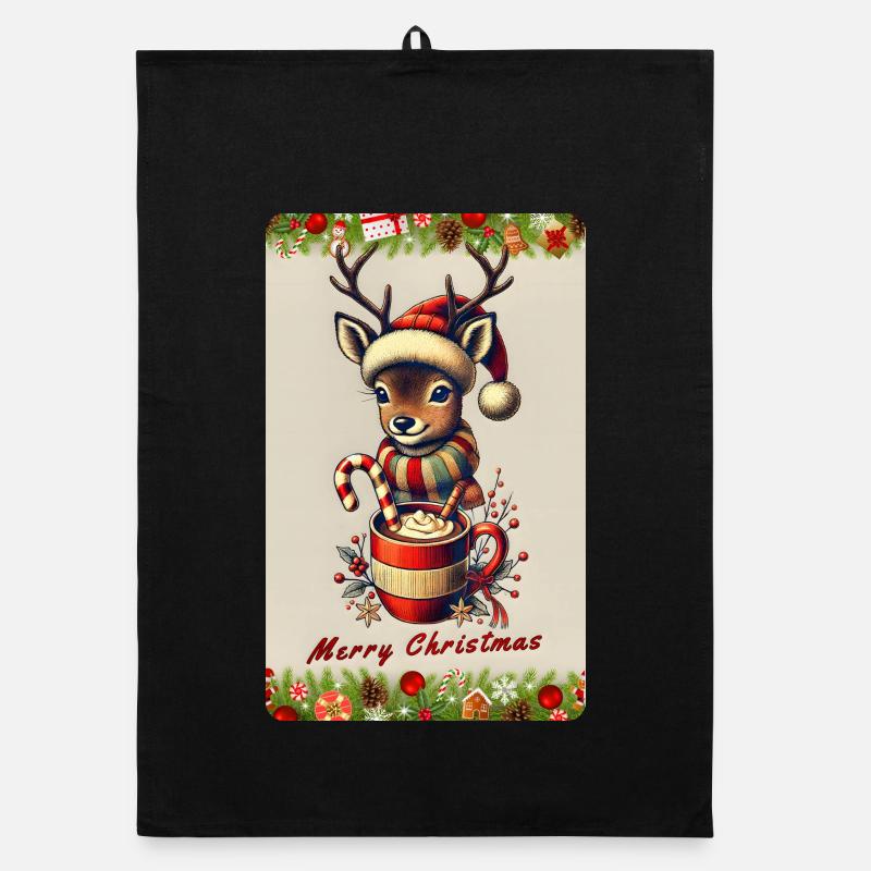 Chevreuil de Noël au chocolat chaud Torchon bio
