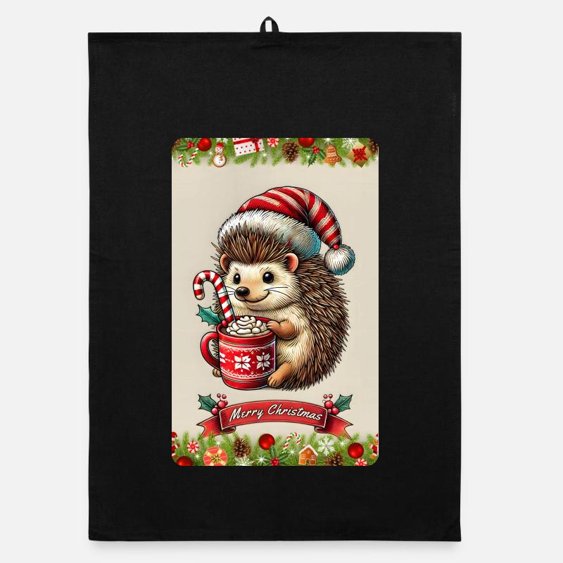 Hérissons de Noël au chocolat chaud Torchon bio