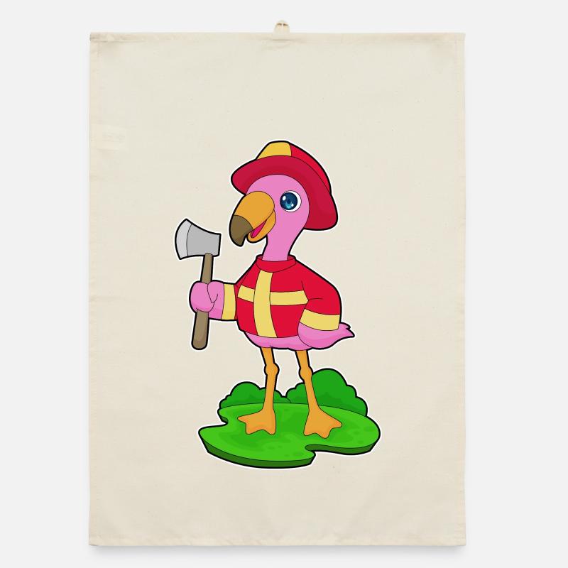 Hache de pompier Flamingo Torchon bio