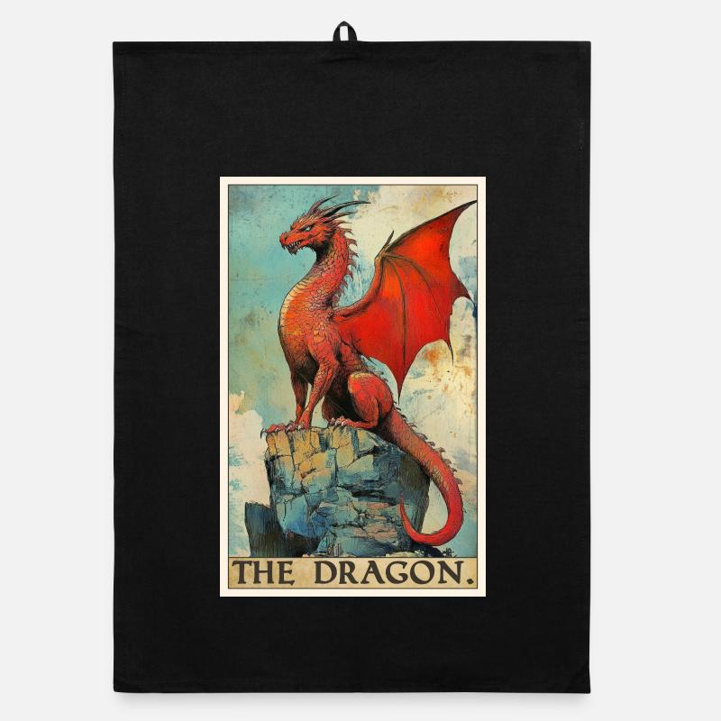 Drachen Drache Organic Geschirrtuch