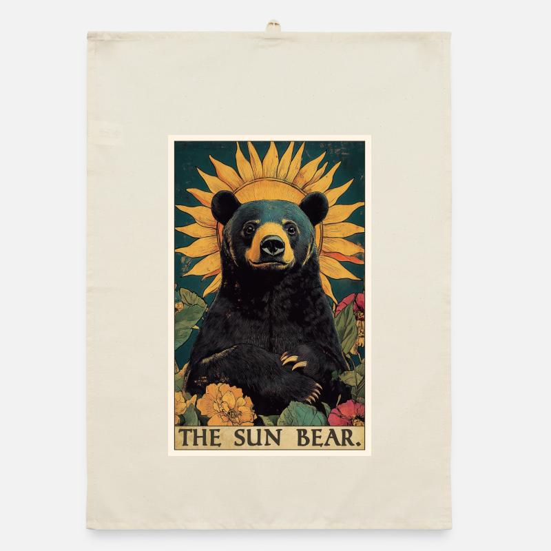 Sun Bear Malaienbär Organic Geschirrtuch