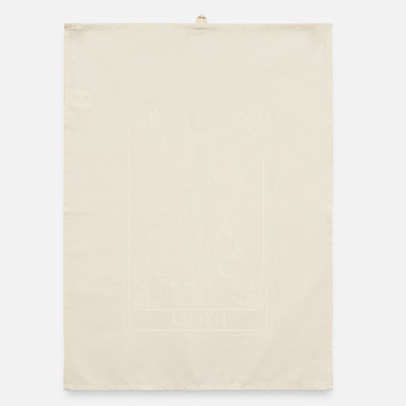 Lilith Skeleton Goddess Moonlight Organic dish towel