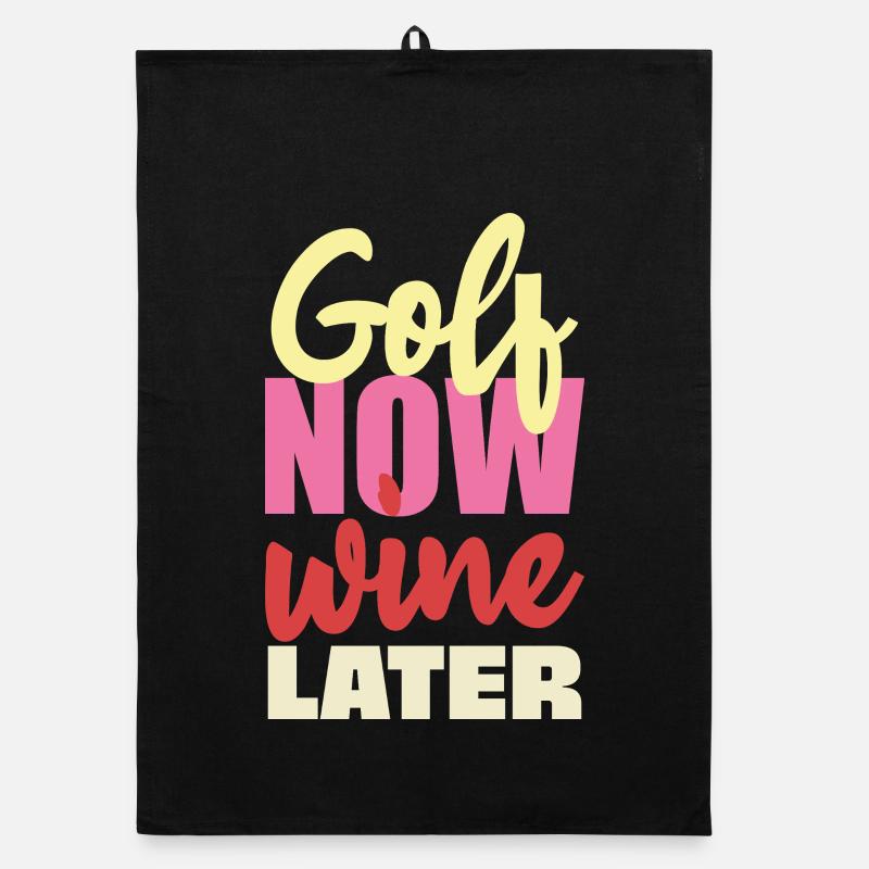 Gold Now Wine Later Organic dish towel