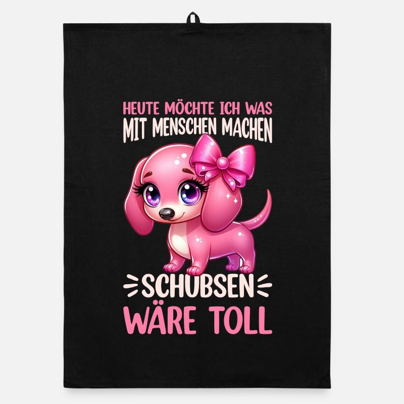 Heute Möchte Ich Was Mit Menschen Machen Schubsen Organic Geschirrtuch