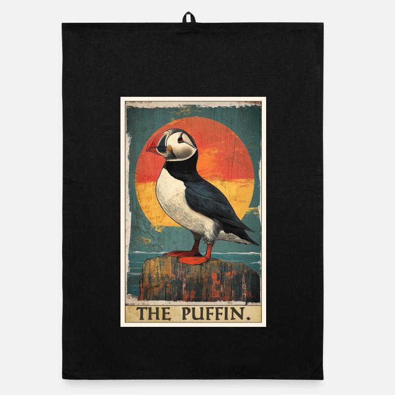 Puffin Papageientaucher Organic Geschirrtuch