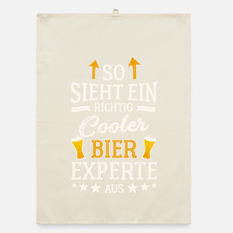 So sieht ein richtig cooler Bier Experte aus  Organic Geschirrtuch