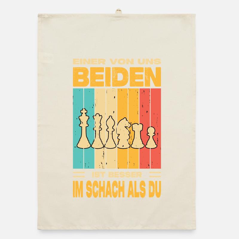 Cadeaux pour joueurs d’échecs Accessoires d’échecs Échiquier Échiquier Torchon bio