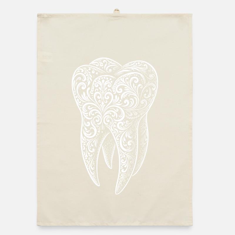 Ornament tooth Organic dish towel
