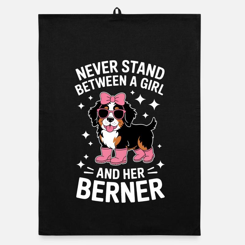 Bernese Mountain Dog Sayings Funny Bernese Gift Organic dish towel
