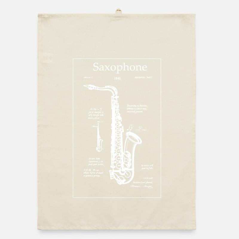 Plan de saxophone noir Torchon bio