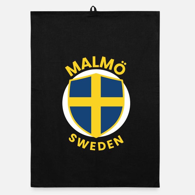Malmö Sweden Shield Organic Geschirrtuch
