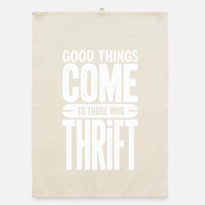 Gute Dinge kommen Sparsamkeit Organic Geschirrtuch